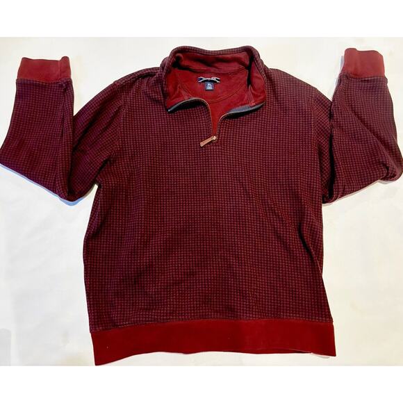 Lands' End Other - Lands End XL Mens Herringbone Half Zip Top Sweatshirt Golf Dadcore Preppy Comfy